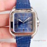 Hbbv6 Replica Cartier Santos Swiss 9015 Gradient Blue Dial Watch